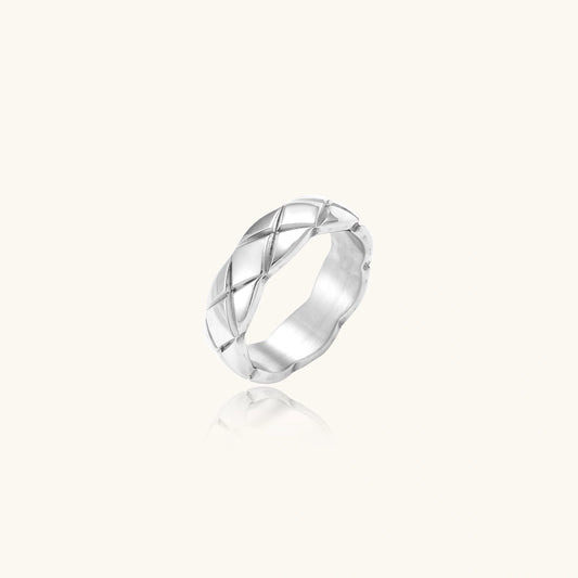 Quilted Steel Ring